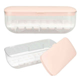 Silicone Ice Cube Mold BPA Free Square Ice Tray Storage Box with Lid for Household Pink In Australia - Darrahopens