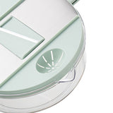 Multifunctional Vegetable Cutter Stainless Steel Household Manual Vegetable Chopper for Kitchen Round Mint Green, (Send 6 Blades, Hand Protector, Storage Box) In Australia - Darrahopens