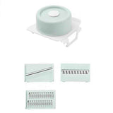 Multifunctional Vegetable Cutter Stainless Steel Household Manual Vegetable Chopper for Kitchen Mint Green, 3 Blades (Anti Slip Pad, Hand Protector) In Australia - Darrahopens