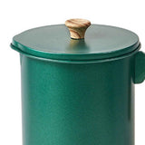 Oil Strainer Pot 1.4L Wood Grain Easy Operation No Rust Oil Storage Supplies Filter for Home Canteen Dark Green In Australia - Darrahopens