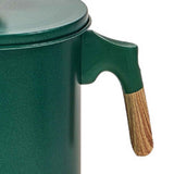 Oil Strainer Pot 1.4L Wood Grain Easy Operation No Rust Oil Storage Supplies Filter for Home Canteen Dark Green In Australia - Darrahopens