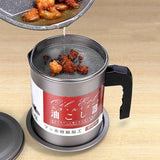 Residue Filter Oil Can Stainless Steel Large Capacity Kitchen Fat Storage Container for Cooking 1.4L Small In Australia - Darrahopens