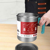 Residue Filter Oil Can Stainless Steel Large Capacity Kitchen Fat Storage Container for Cooking 1.4L Small In Australia - Darrahopens