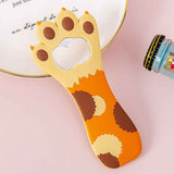 Cat Paw Bottle Opener Multifunctional Cute Cartoon Vibrant Colors Magnet Silicone Bottle Opener with Fridge Magnet for Home Yellow Dot In Australia - Darrahopens