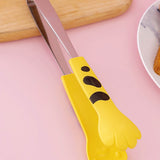 Kitchen Cooking Tong Cute Cat Paw Shape Stainless Steel Small Salad Barbecue Food Tong Yellow M In Australia - Darrahopens