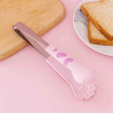 Kitchen Cooking Tong Cute Cat Paw Shape Stainless Steel Small Salad Barbecue Food Tong Pink S In Australia - Darrahopens