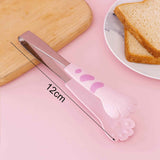 Kitchen Cooking Tong Cute Cat Paw Shape Stainless Steel Small Salad Barbecue Food Tong Pink S In Australia - Darrahopens