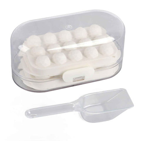 Ice Mold Silicone 2 Layer Hard Interlayer Anti Slip Stable Buckle Design Ice Mold Tray with Spatula Pure Color In Australia - Darrahopens