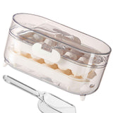 Ice Mold Silicone 2 Layer Hard Interlayer Anti Slip Stable Buckle Design Ice Mold Tray with Spatula Pure Color In Australia - Darrahopens