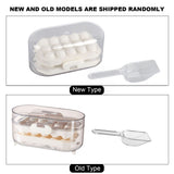 Ice Mold Silicone 2 Layer Hard Interlayer Anti Slip Stable Buckle Design Ice Mold Tray with Spatula Pure Color