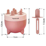 Popsicles Mold 6 Cavities Detachable Design Safe Healthy Material Durable PP Mini Popsicle Mold Pink