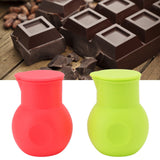 2pcs Silicone Chocolate Heating Pot Red and Green Multifunctional Microwave Chocolate Melter for Kitchen Baking