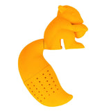 Food Grade Silicone Squirrel Shape Tea Strainer Cute Squirrel Shaped Tea Infuser Filter Orange In Australia - Darrahopens