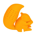 Food Grade Silicone Squirrel Shape Tea Strainer Cute Squirrel Shaped Tea Infuser Filter Orange In Australia - Darrahopens