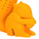 Food Grade Silicone Squirrel Shape Tea Strainer Cute Squirrel Shaped Tea Infuser Filter Orange