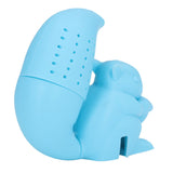 Food Grade Silicone Squirrel Shape Tea Strainer Cute Squirrel Shaped Tea Infuser Filter Blue