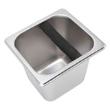 Stainless Steel Coffee Knocking Grounds Box with Rubber Rod Embeddable Coffee Dump Bin for Home Restaurant In Australia - Darrahopens