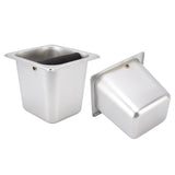 Stainless Steel Coffee Knocking Grounds Box with Rubber Rod Embeddable Coffee Dump Bin for Home Restaurant
