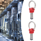 2Pcs Keg Pressure Relief Valve Ball Lock Lid Cornelius Style Accessory Set Kit for Safety Red