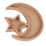 Eid Wooden Dessert Tray Cute Shape Multifunctional Ramadan Wood Moon Tray for Home Ramadan Party Garden Decor In Australia - Darrahopens