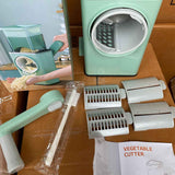 Vegetable Cutter Vegetable Chopper Food Dicer Hand Operated Multi Function for Home Kitchen Slice Shred Mash In Australia - Darrahopens