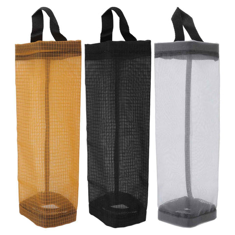Grocery Bag Holder Large Capacity Durable Polyester Transparent Space Saving Trash Bag Holder for Home Kitchen Yellow In Australia - Darrahopens