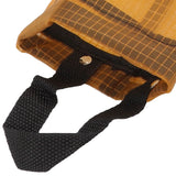 Grocery Bag Holder Large Capacity Durable Polyester Transparent Space Saving Trash Bag Holder for Home Kitchen Yellow