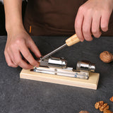 Desktop Mechanical Nut Cracker Tool Metal Walnut Pecan Opener Clip with Handle Lever Type