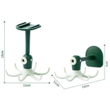 Kitchen Wall Mounted Hook Traceless 360 Degree Punch Free with 6 Hook Kitchen Utensil Hanger for Storage Green In Australia - Darrahopens