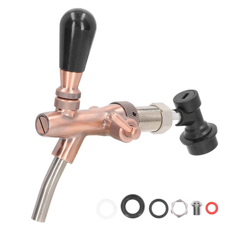 G5/8 Beer Faucet Brass Stainless Steel Beer Tap Adjustable Beer Faucet with Quick Connector Red Bronze In Australia - Darrahopens