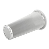 304 Stainless Steel Cold Brew Coffee Filter Cone Mesh with White Rubber Circle Coffee Brew Infuser for Fruit Drink 8x15cm/3.1x5.9in