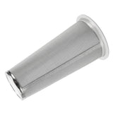 304 Stainless Steel Cold Brew Coffee Filter Cone Mesh with White Rubber Circle Coffee Brew Infuser for Fruit Drink 8x15cm/3.1x5.9in
