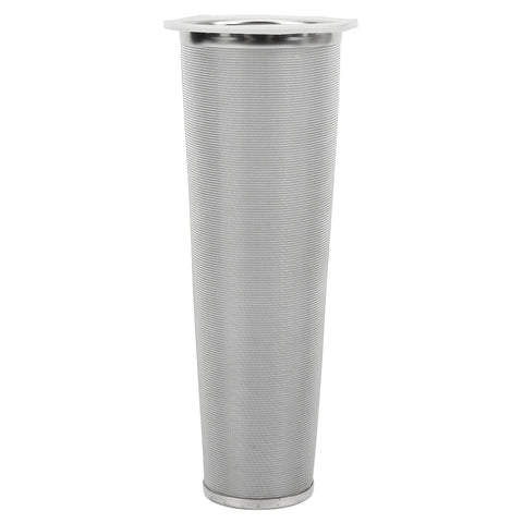 304 Stainless Steel Cold Brew Coffee Filter Cone Mesh with White Rubber Circle Coffee Brew Infuser for Fruit Drink 8x21cm/3.1x8.2in