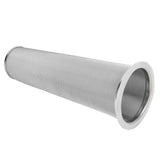 304 Stainless Steel Cold Brew Coffee Filter Cone Mesh with White Rubber Circle Coffee Brew Infuser for Fruit Drink 8x21cm/3.1x8.2in