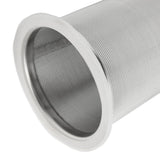 304 Stainless Steel Cold Brew Coffee Filter Cone Mesh with White Rubber Circle Coffee Brew Infuser for Fruit Drink 8x21cm/3.1x8.2in