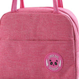 Lunch Bag High Capacity Reusable Tote Heat Preservation Dinner Insulation Hangbag Rose Red