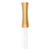 Coffee Needle Type Distributor Stainless Steel Aluminum Alloy Coffee Powder Stirring Tool for Portafilter Gold