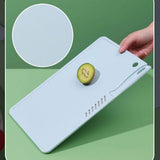 Plastic Utility Cutting Board Safe Multifunctional Portable Fruit Chopping Board With Knife Hanging Hole for Kitchen Blue In Australia - Darrahopens