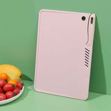 Plastic Utility Cutting Board Safe Multifunctional Portable Fruit Chopping Board With Knife Hanging Hole for Kitchen Pink In Australia - Darrahopens