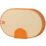 Cutting Board Food Grade Double Sided Prevent Slip Plastic Chopping Board with Holder Base for Meat Vegetable 3pcs Orange In Australia - Darrahopens