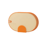 Cutting Board Food Grade Double Sided Prevent Slip Plastic Chopping Board with Holder Base for Meat Vegetable 3pcs Orange In Australia - Darrahopens