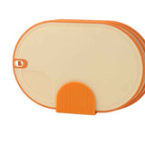 Cutting Board Food Grade Double Sided Prevent Slip Plastic Chopping Board with Holder Base for Meat Vegetable 3pcs Orange In Australia - Darrahopens