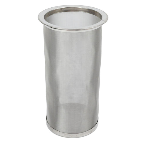 Cold Brew Coffee Filter Stainless Steel Reusable Wide Mouth Mesh Cylindrical Filter with White Gasket for Tea 8x15cm/3.15x5.91in