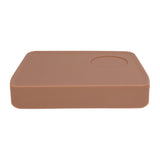 Coffee Tamper Mat with Tamper Slot Silicone Tamping Mat Coffee Pad Tamp Station Tool Brown