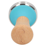 Wooden Coffee Tamper Food Grade Rustproof Easy To Clean Heavy Duty Coffee Tamper with Ergonomic Handle for Baristas Blue 51mm/2.0in In Australia - Darrahopens