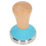 Wooden Coffee Tamper Food Grade Rustproof Easy To Clean Heavy Duty Coffee Tamper with Ergonomic Handle for Baristas Blue 51mm/2.0in
