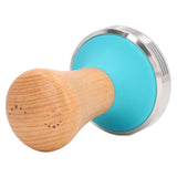 Wooden Coffee Tamper Food Grade Rustproof Easy To Clean Heavy Duty Coffee Tamper with Ergonomic Handle for Baristas Blue 51mm/2.0in