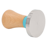 Wooden Coffee Tamper Food Grade Rustproof Easy To Clean Heavy Duty Coffee Tamper with Ergonomic Handle for Baristas Blue 51mm/2.0in
