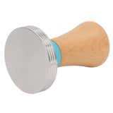 Wooden Coffee Tamper Food Grade Rustproof Easy To Clean Heavy Duty Coffee Tamper with Ergonomic Handle for Baristas Blue 51mm/2.0in