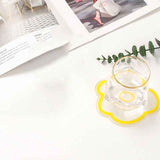 Acrylic Flower Coaster Heat Insulation Cute Flower Transparent Stable NonslipAcrylic Coasters Yellow In Australia - Darrahopens